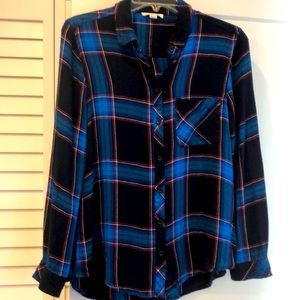 Beach Lunch Lounge soft flannel button down shirt in Large